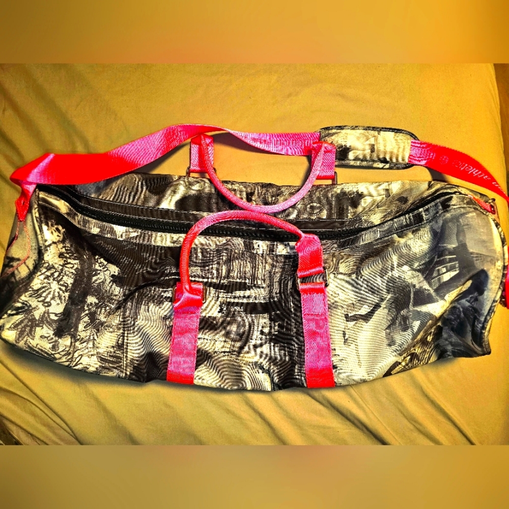 Lululemon Yoga Mat Duffle Bag - Black and Hot Pink